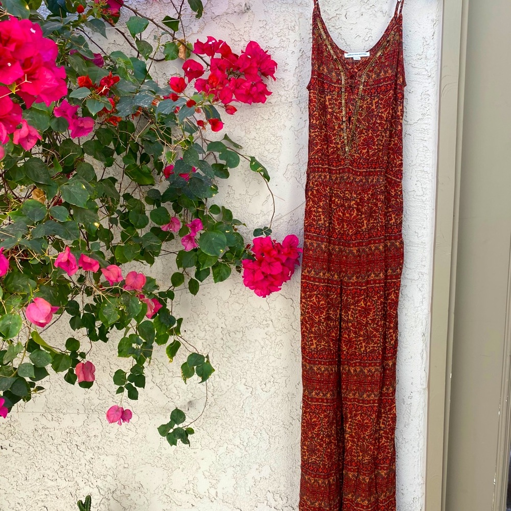Romper with Gold Beading Detail